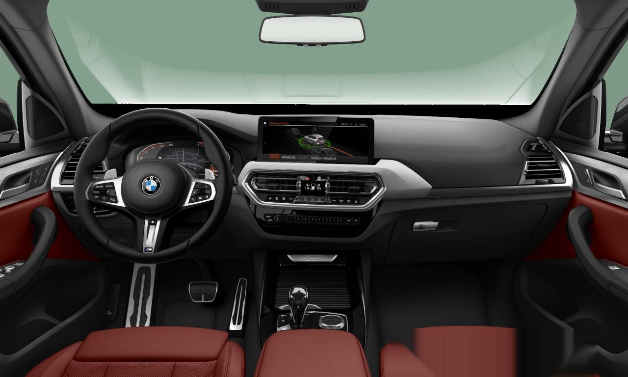 Interior of 2021 BMW X3 sDrive30i (G01 (MUE)), VIN 5UX43DP06N9K40208