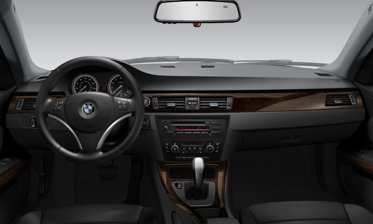 Interior of BMW 335i (E92 (MUE)), VIN WBAKG7C53CE803183