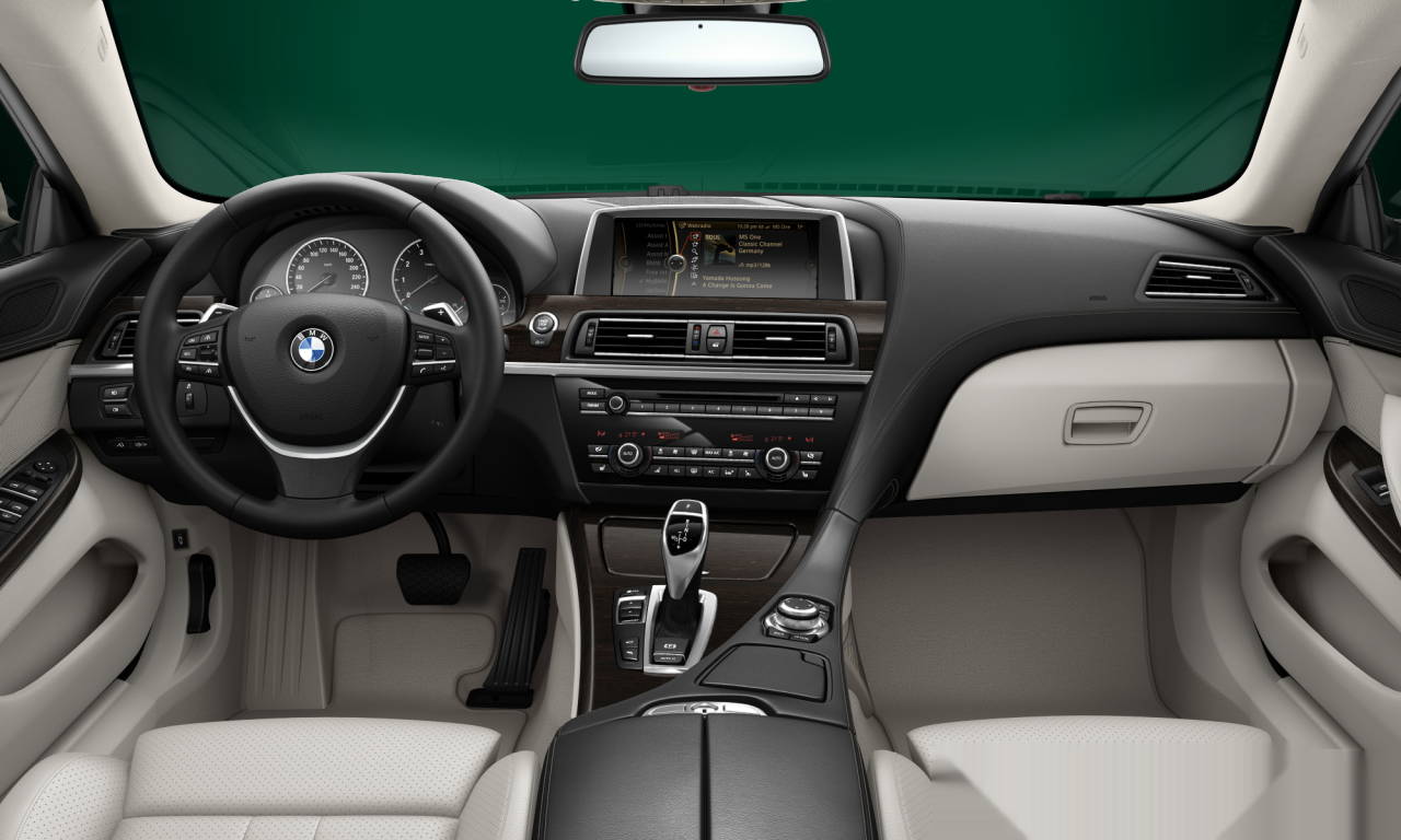 Interior of BMW 650i (F06), VIN WBA6B21020DG65814