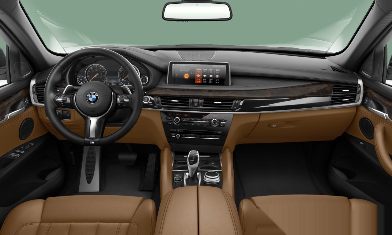 Interior of BMW X6 sDrive35i (F16), VIN 5UXKU0C51J0G81471