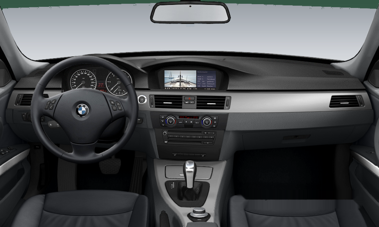 Interior of BMW 330i (E90), VIN WBAVB32080AW49602