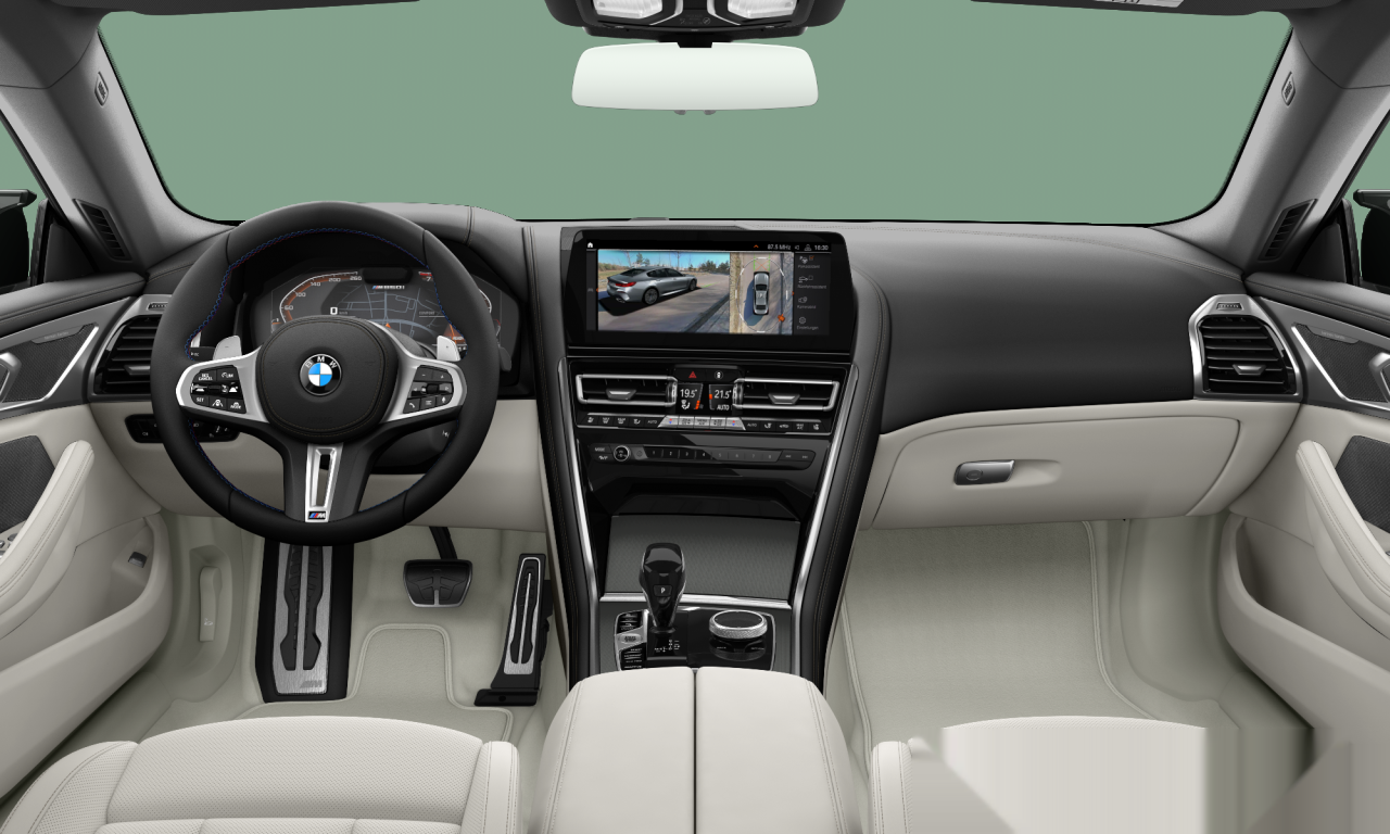 Interior of BMW M850i xDrive (G16), VIN WBAGV81010CK36956