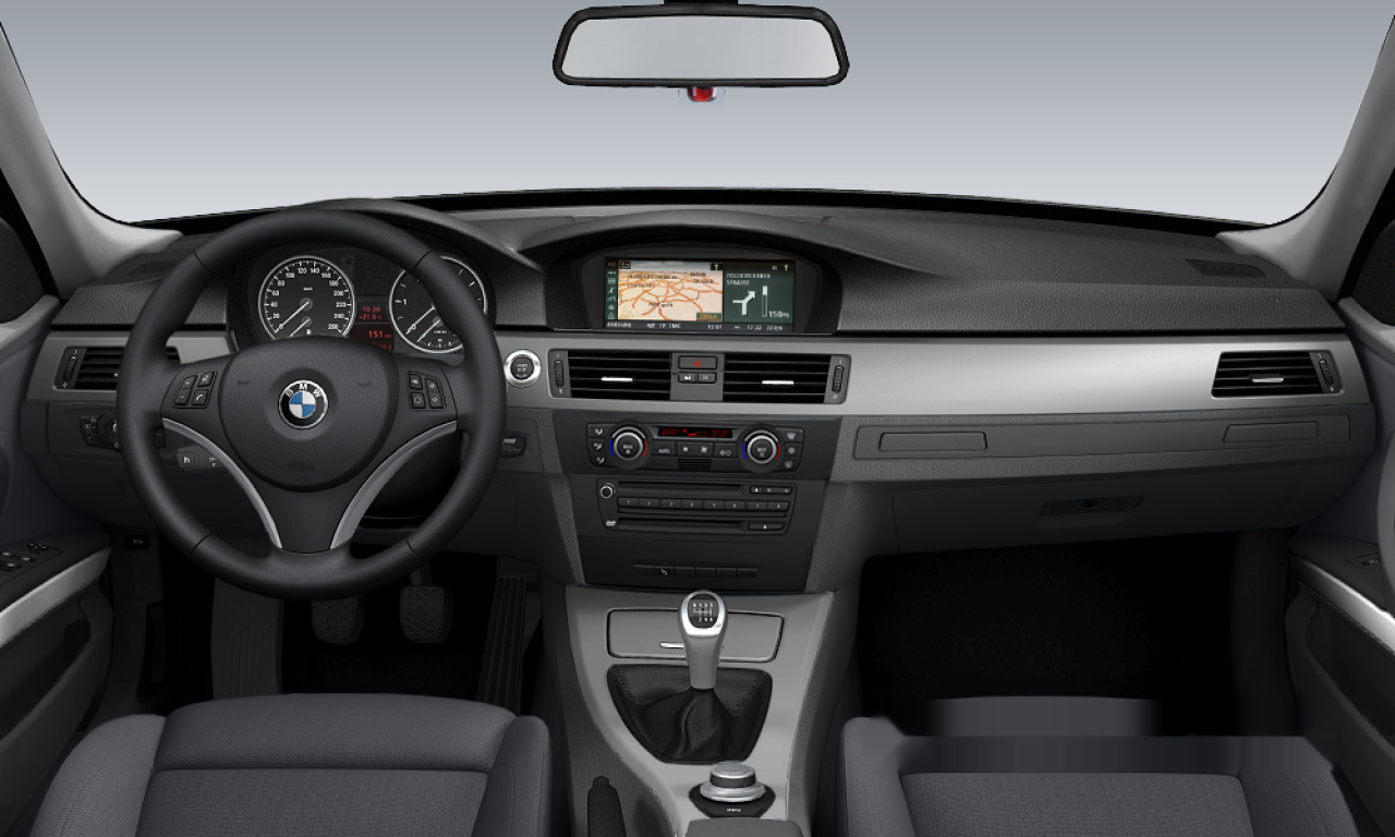 Interior of BMW 318d (E90), VIN WBAVG11040A292684