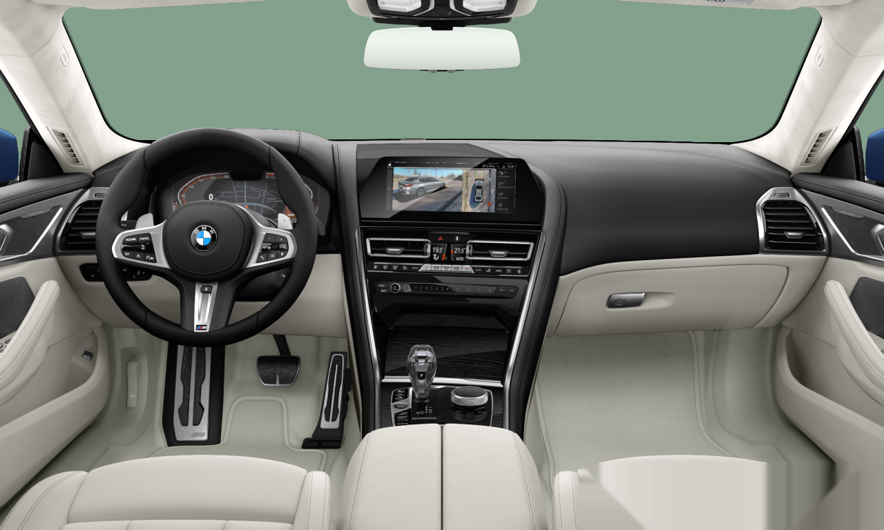 Interior of BMW 840d xDrive (G16), VIN WBAGW41060CJ78574