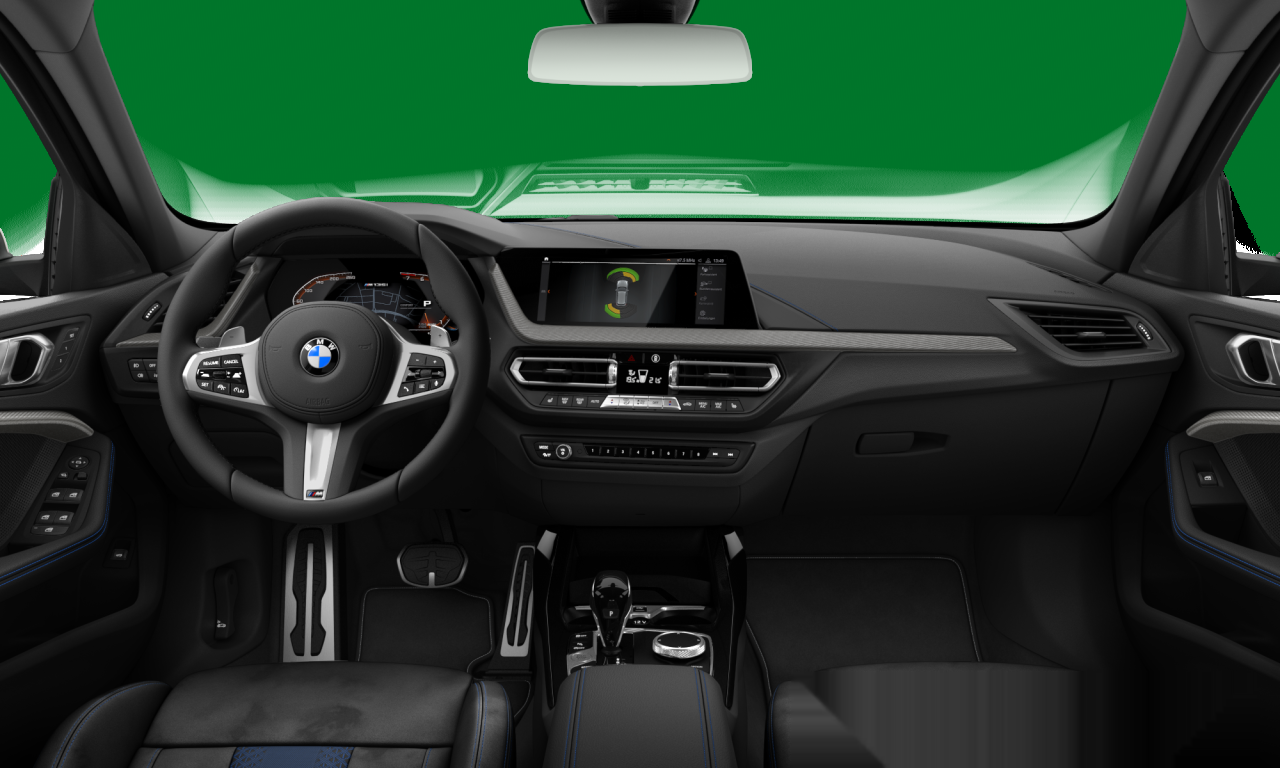 Interior of BMW M135i xDrive (F40), VIN WBA7L120907F21914