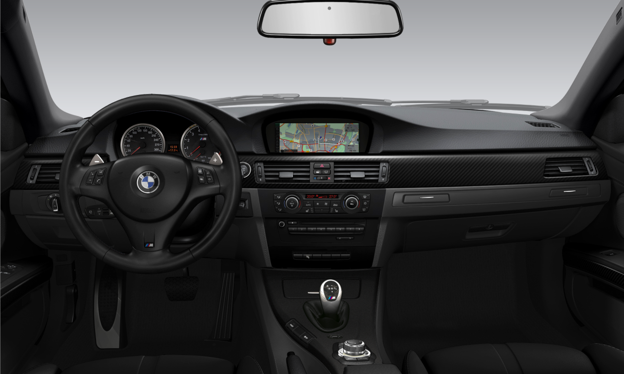 Interior of BMW M3 (E92 (M3)), VIN WBSKG92070E997600