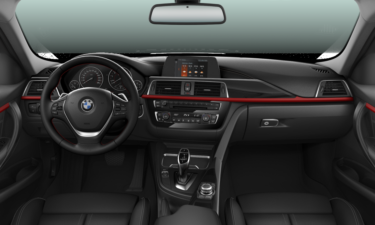 Interior of 2017 BMW 320i (F30 (MUE)), VIN WBA8A11080A120382