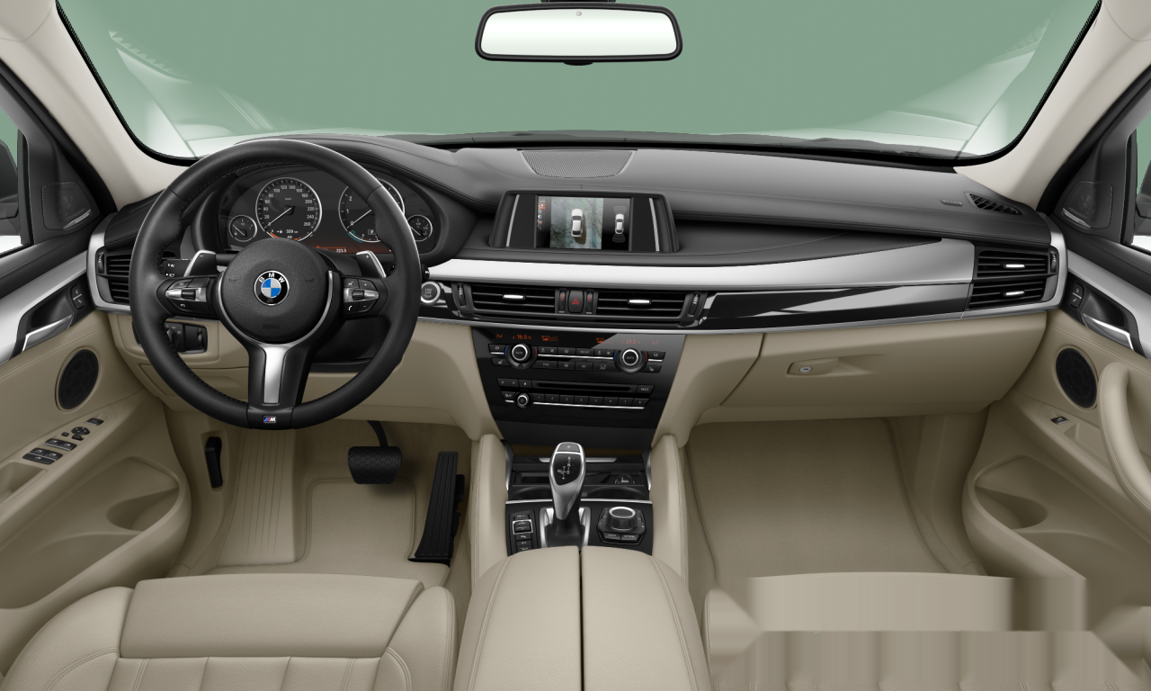 Interior of BMW X6 xDrive35i (F16), VIN WBAKU210X00N28603