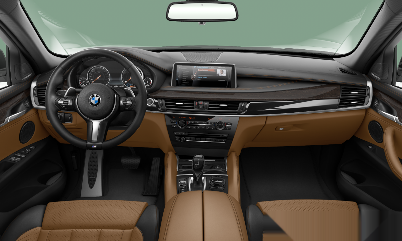 Interior of BMW X6 xDrive35i (F16), VIN 5UXKU2C53K0Z63024