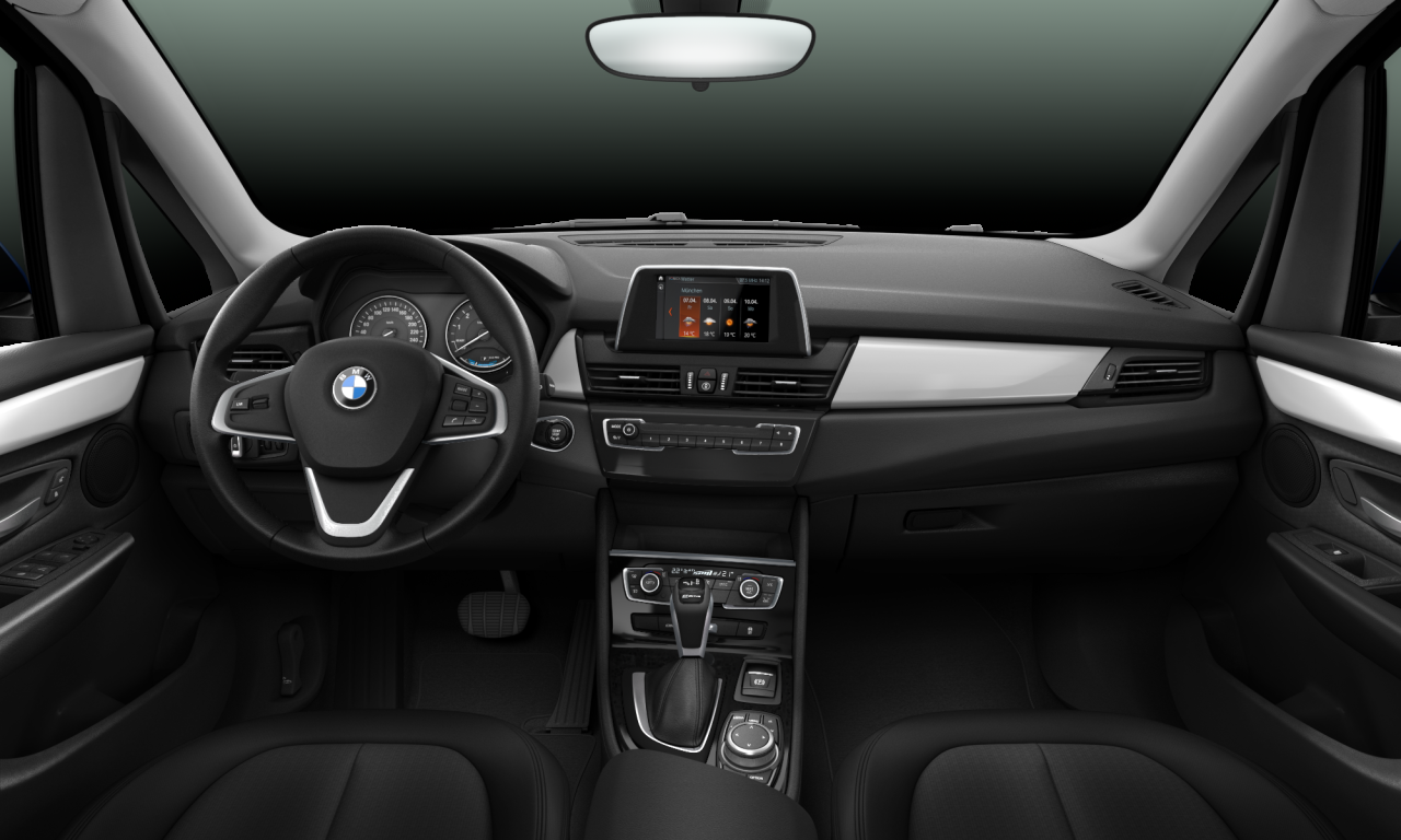 Interior of 2018 BMW 225xe (F45), VIN WBA2C710X07A75044