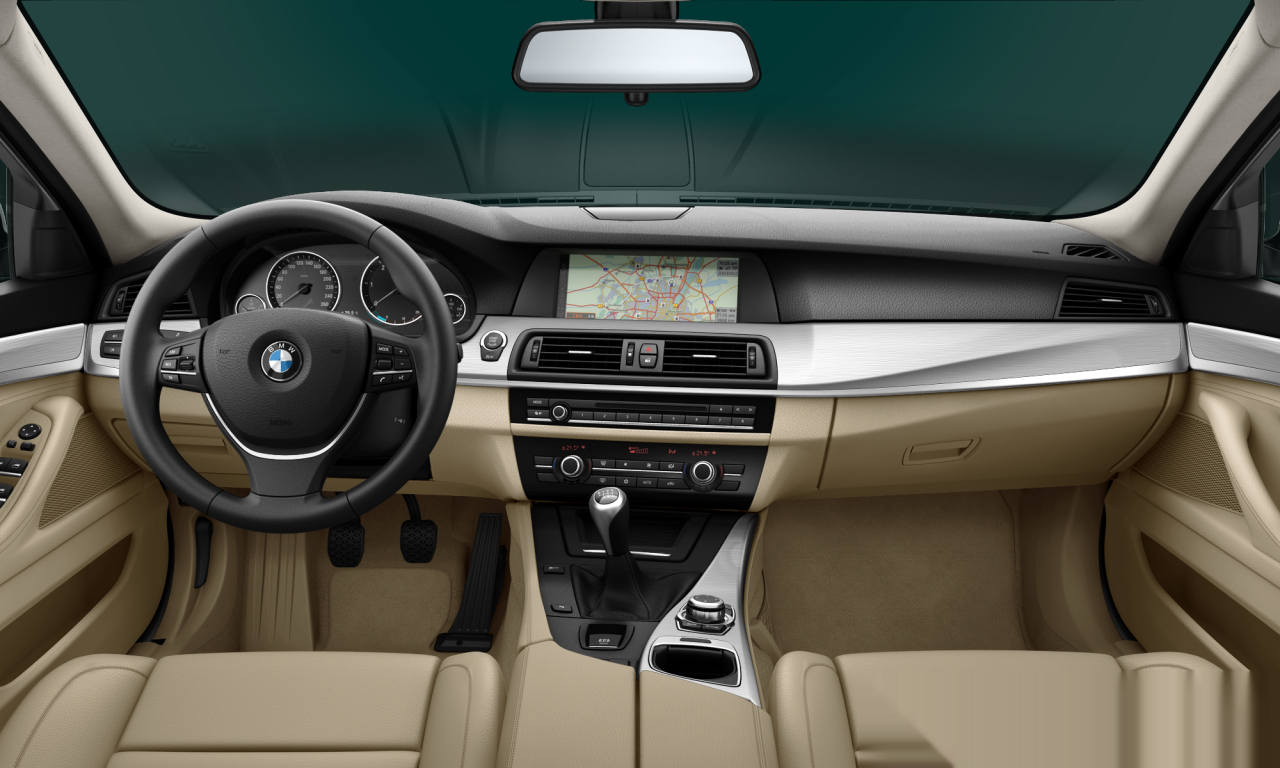 Interior of BMW 520d (F10), VIN WBAFW1102AC280157