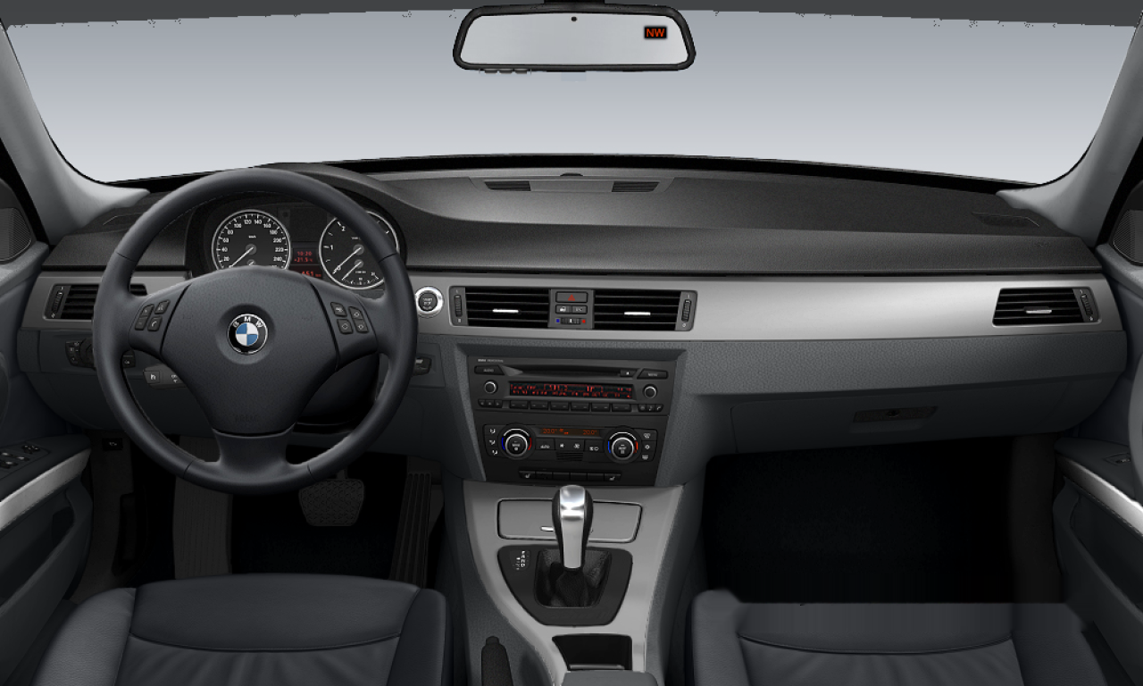 Interior of BMW 328i (E90), VIN WBAVC53528F008866