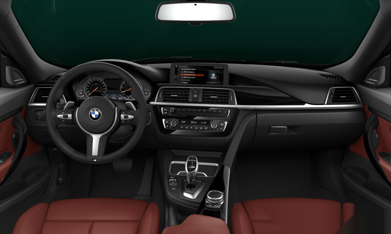 Interior of BMW 320i (F34 (MUE)), VIN WBA8X3100LBT22397