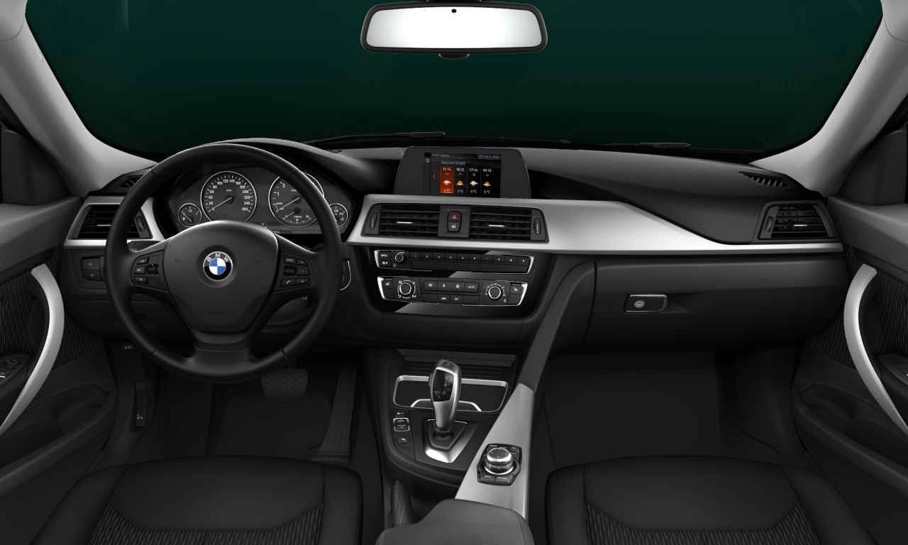 Interior of BMW 320i (F34 (MUE)), VIN WBA8X31000BT21083