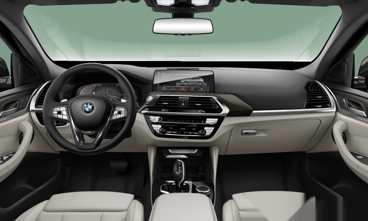 Interior of 2020 BMW X4 xDrive30i (G02), VIN 5UX2V1C04M9F00533