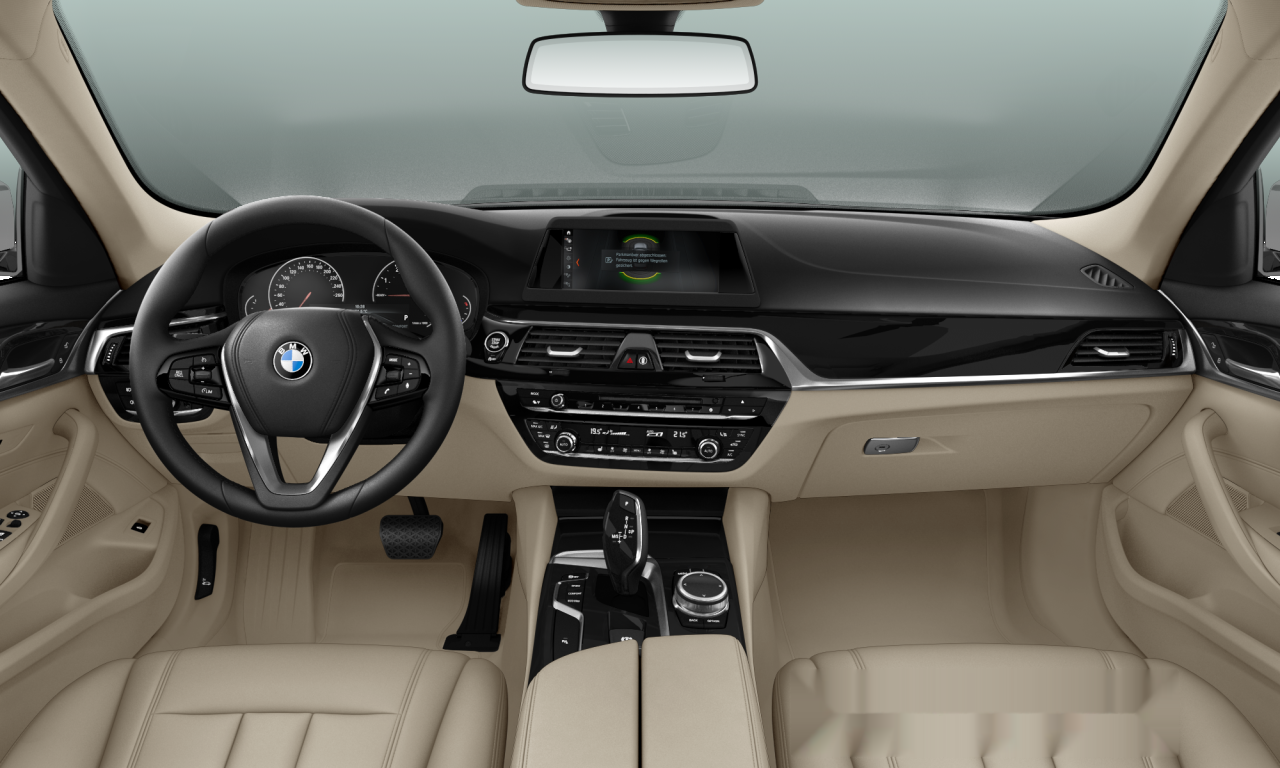 Interior of 2017 BMW 520i (G30), VIN WBAJA3106JB180332