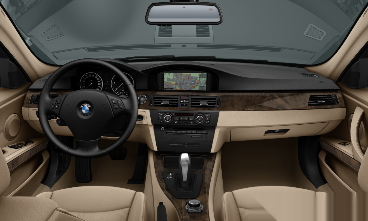 Interior of BMW 328xi (E90 (MUE)), VIN WBAPK5C51BF127804