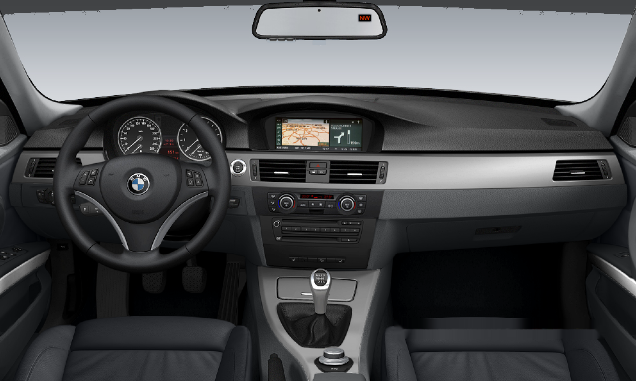 Interior of BMW 335xi (E90), VIN WBAVD53548A253405