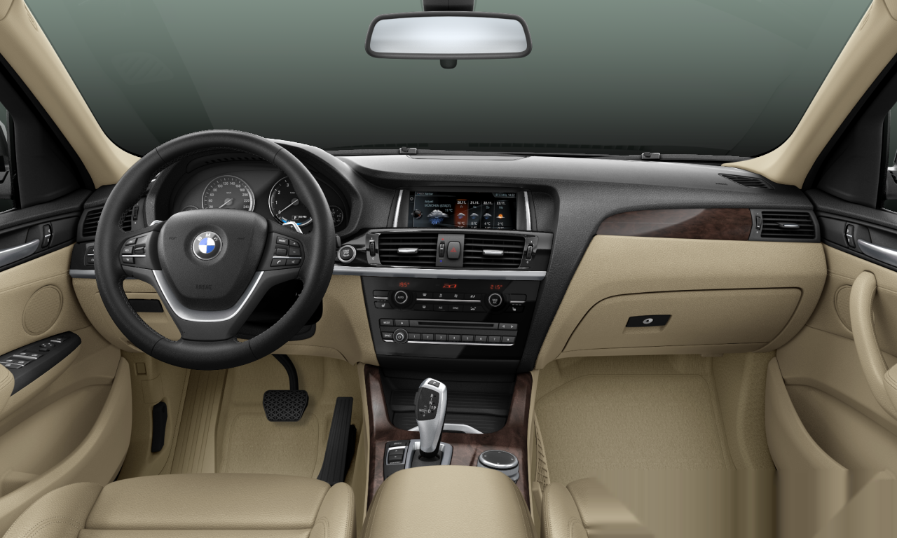 Interior of 2016 BMW X4 xDrive20i (F26), VIN WBAXW110900P50673