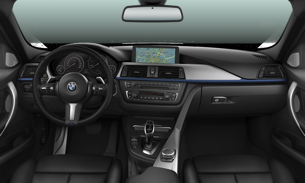 Interior of 2013 BMW 330d (F30), VIN WBA3E51090F572303
