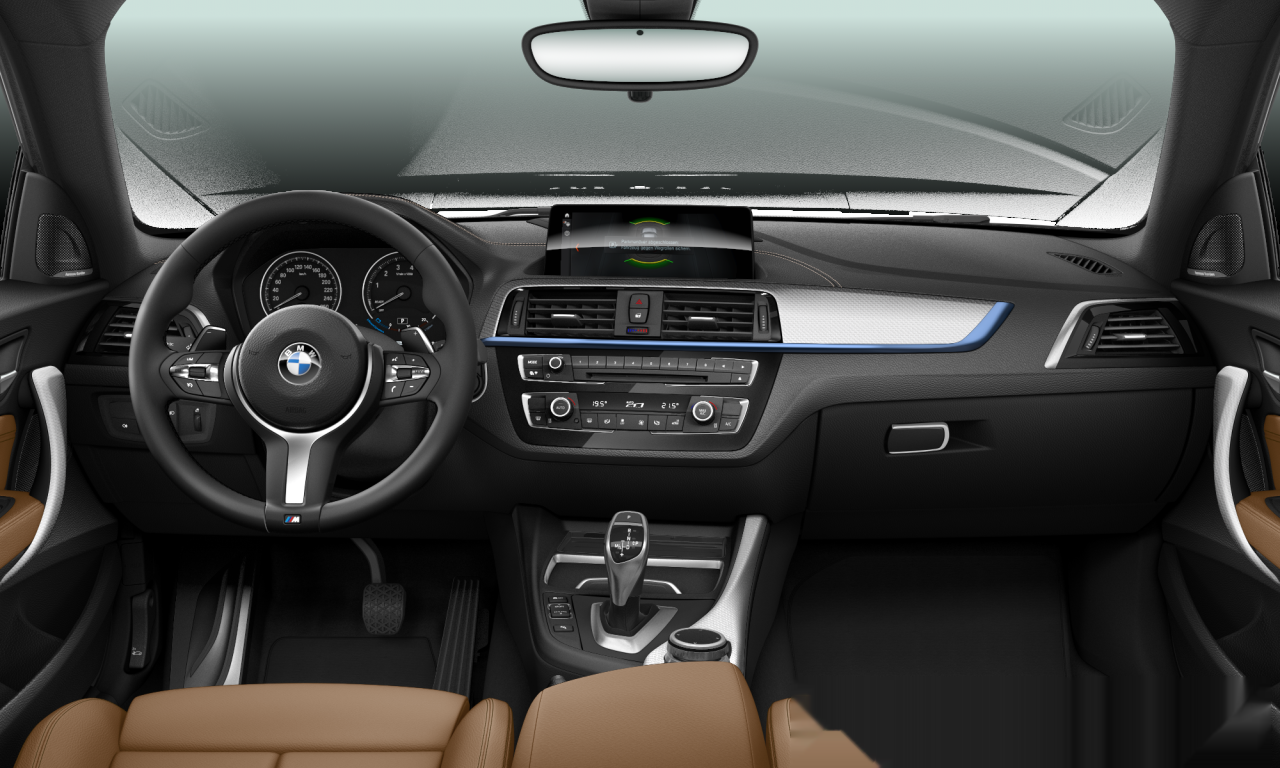 Interior of BMW M240i (F22 (MUE)), VIN WBA2J5107J7B22736