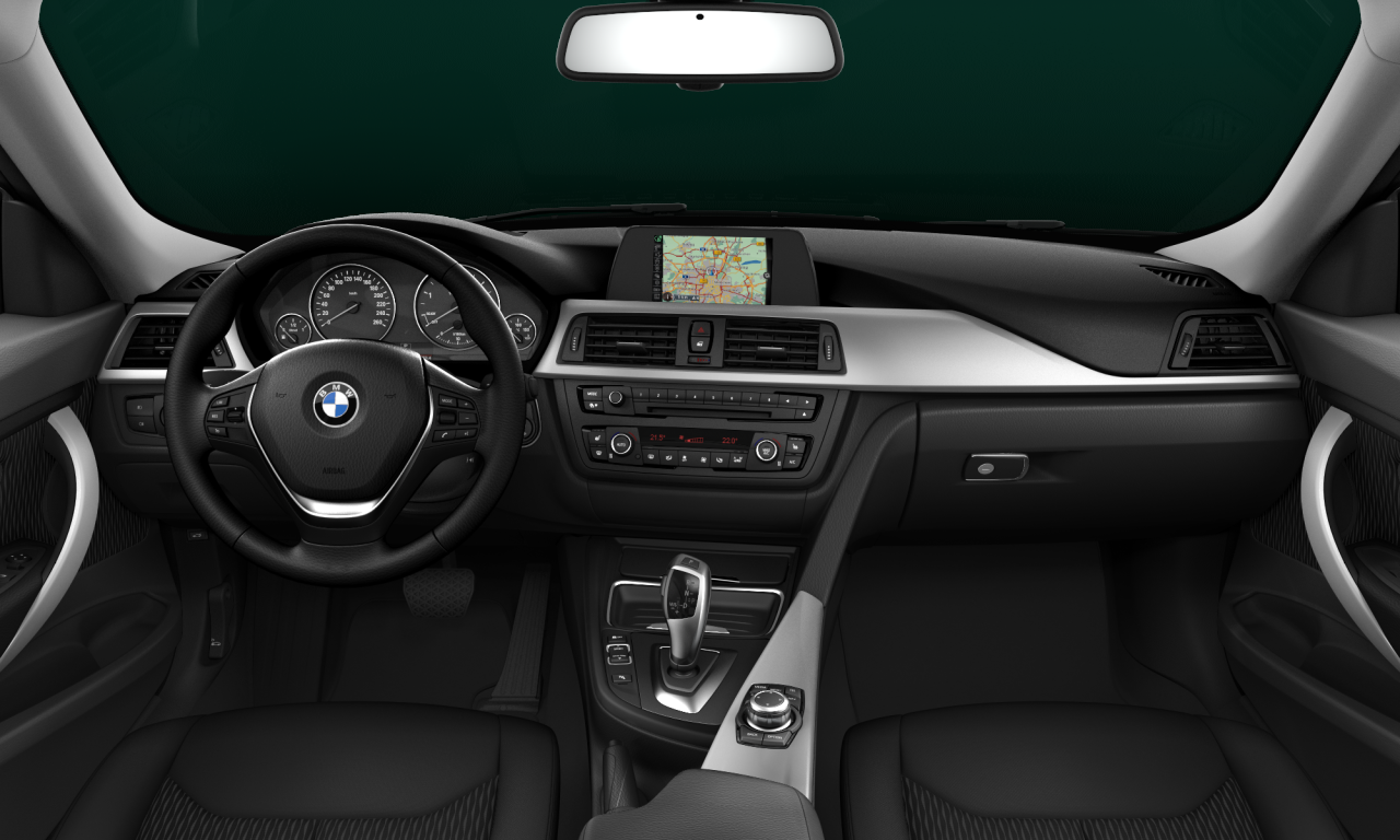 Interior of BMW 318d (F34), VIN WBA3Y11020D900589