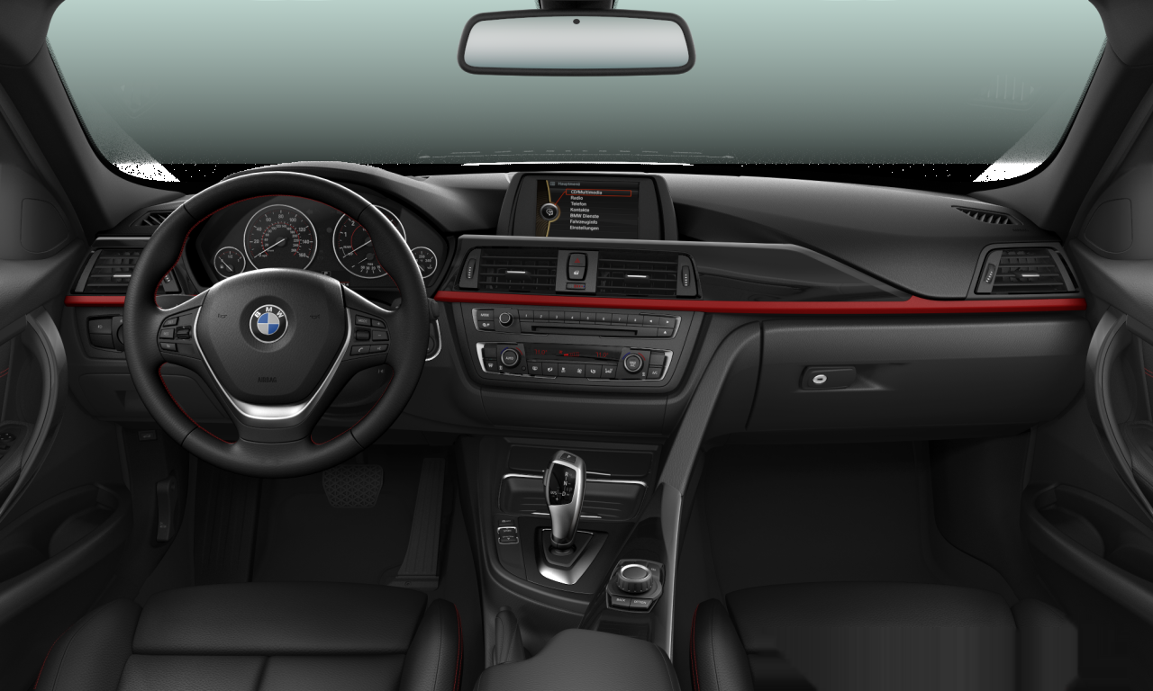 Interior of 2012 BMW 328i (F30), VIN WBA3A5C50DF355989
