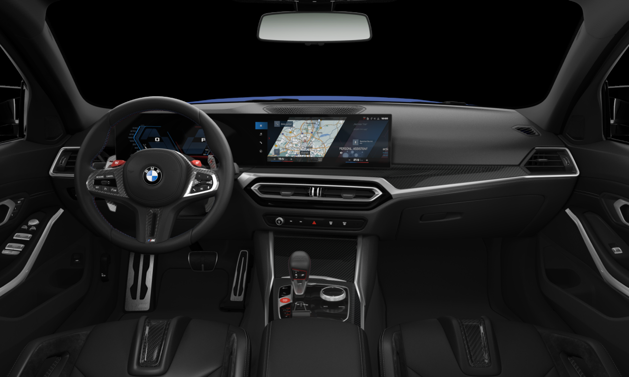 Interior of 2023 BMW M3 Competition M xDrive (G81), VIN WBS11GB090FS02879