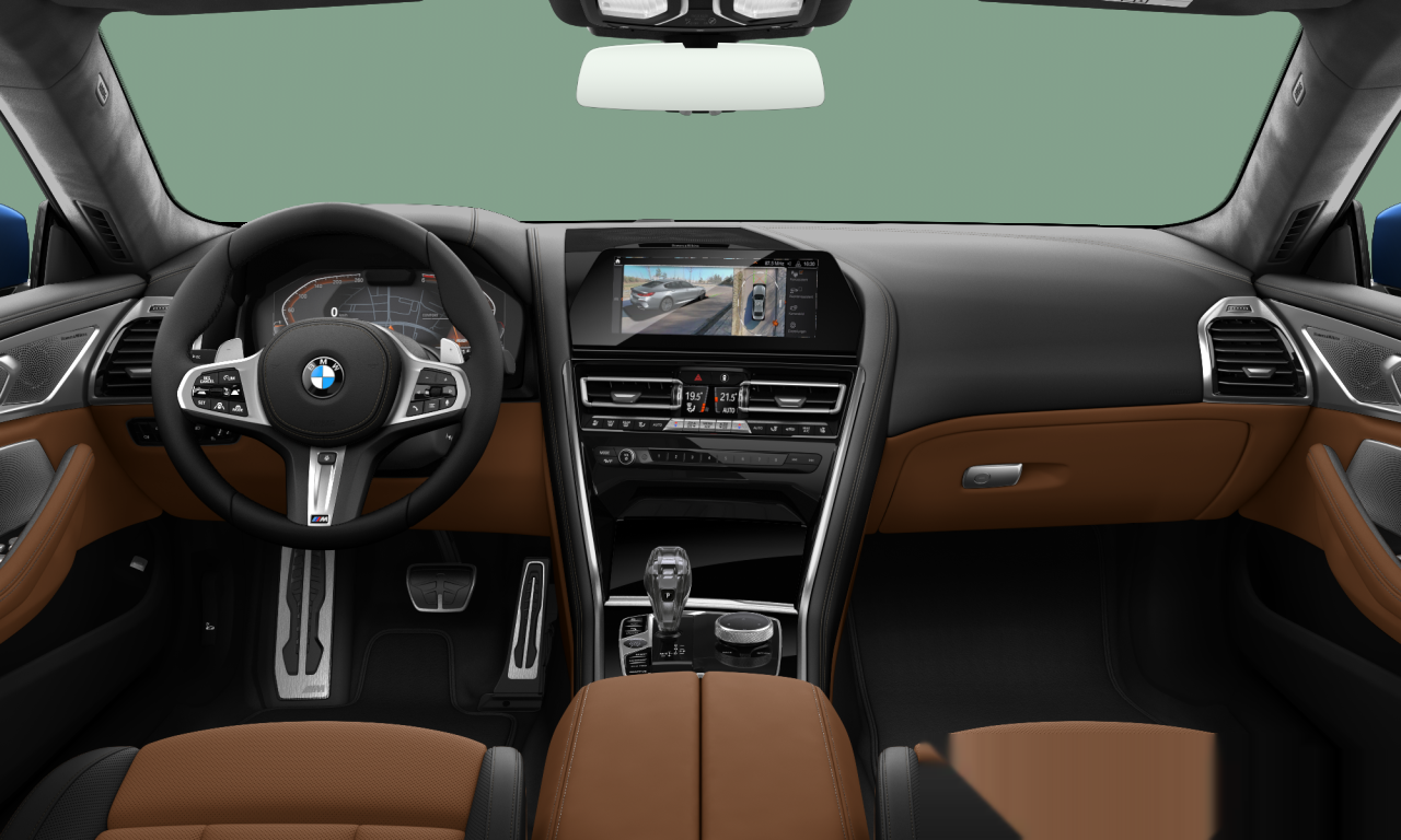 Interior of BMW 840d xDrive (G16), VIN WBAGW41010BP49684