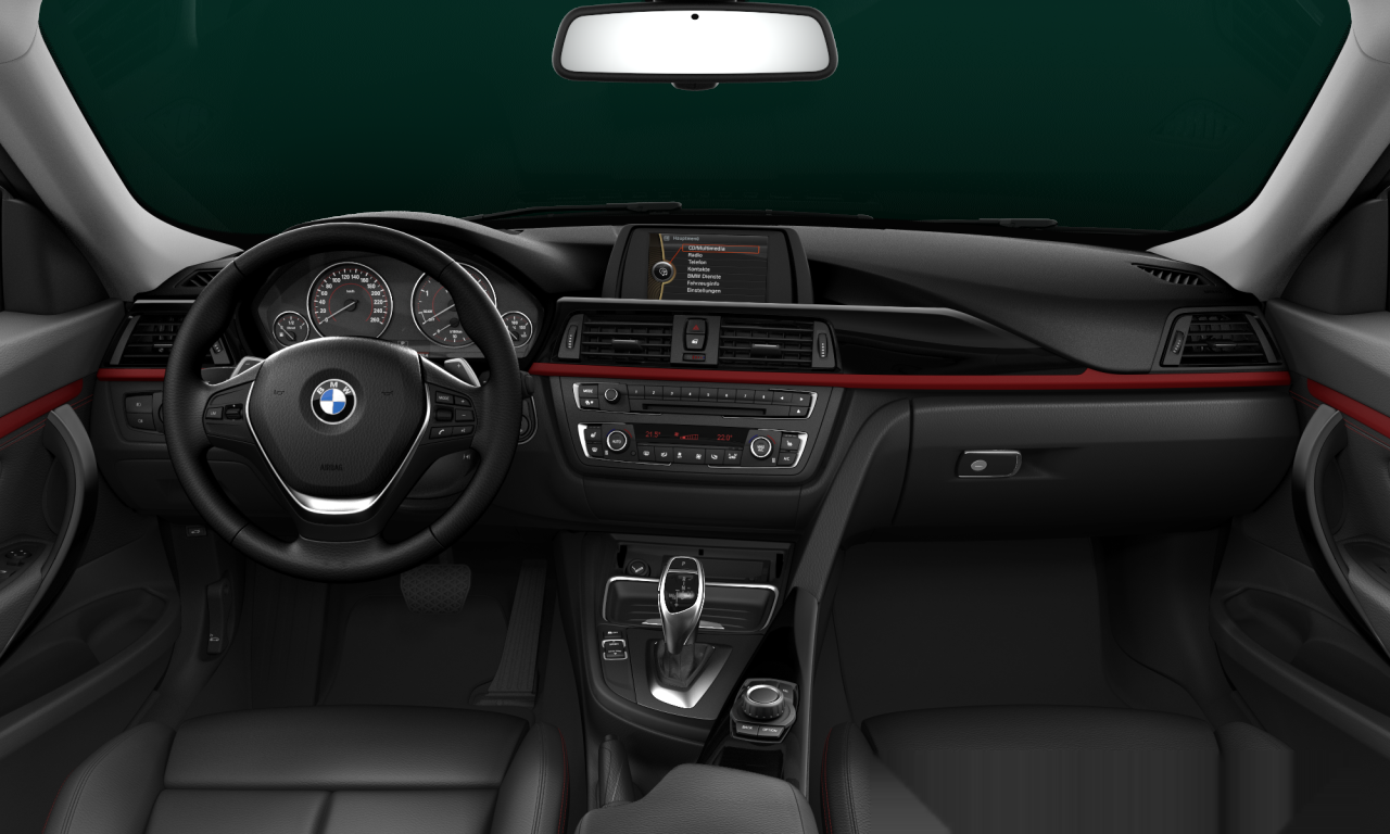 Interior of BMW 320d xDrive (F34), VIN WBA3Y51080D660049