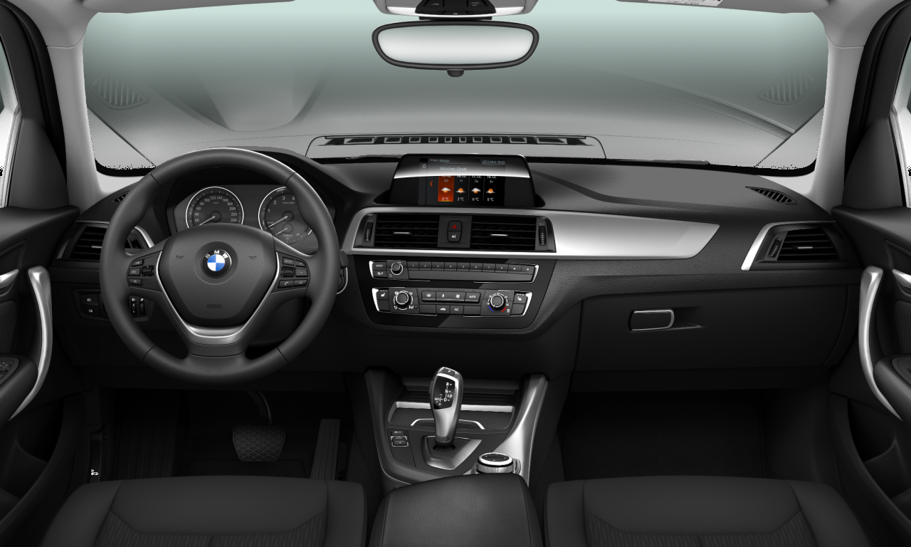 Interior of BMW 118i (F20 (MUE)), VIN WBA1R510107D77966