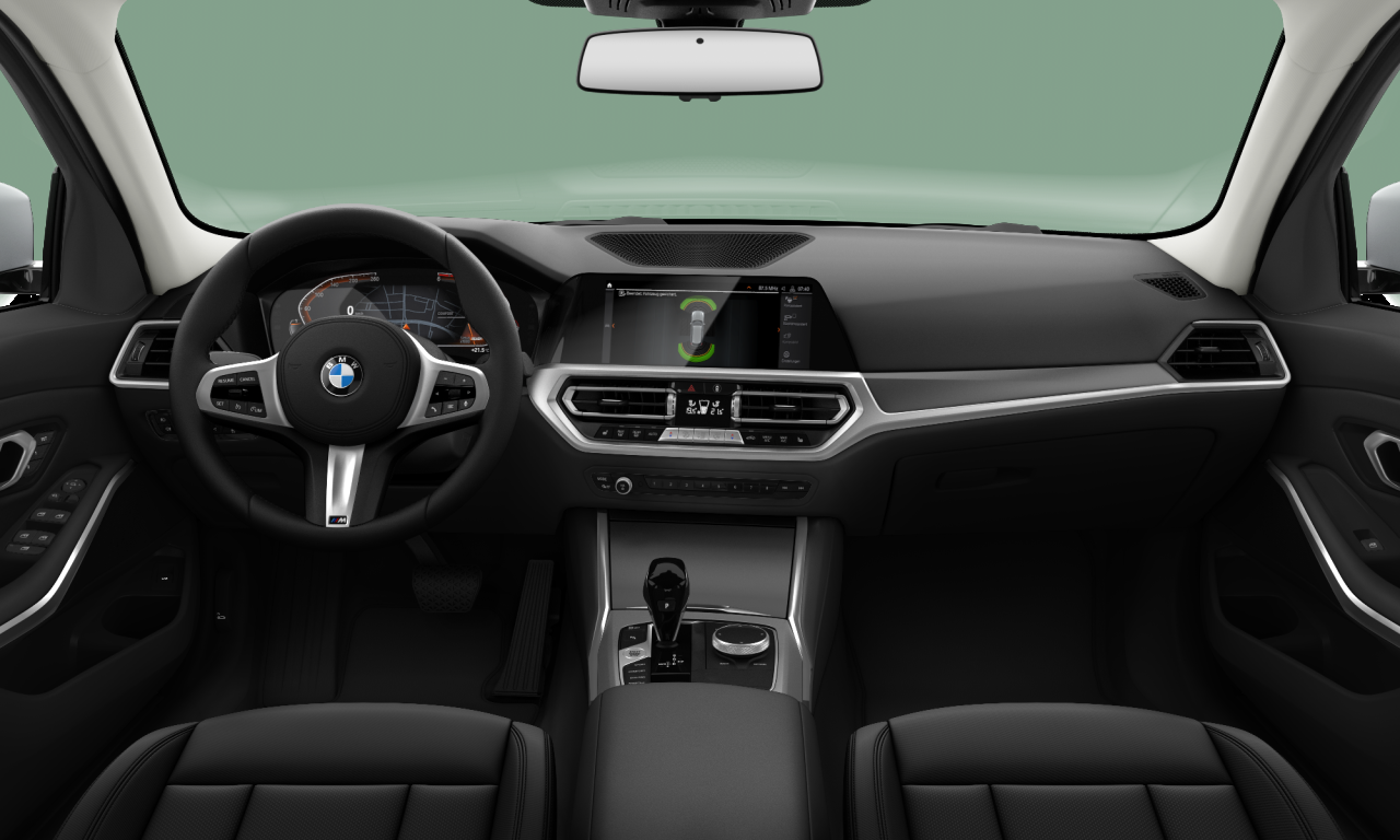 Interior of BMW 318d (G21), VIN WBA6L31070FL15051
