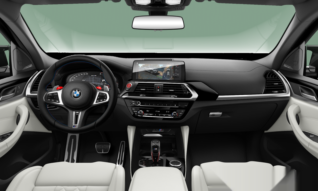 Interior of 2021 BMW X4 M (F98), VIN WBSUJ010709H01364