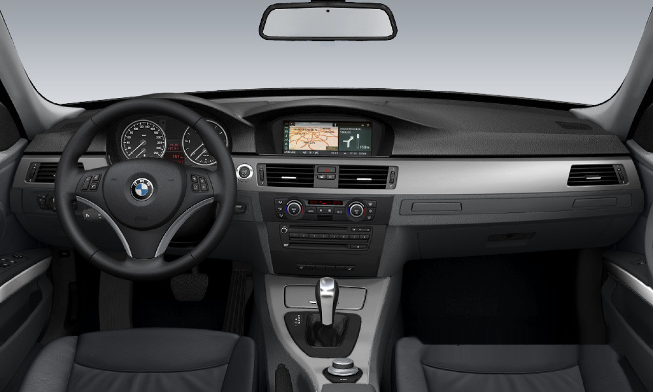 Interior of BMW 325xi (E90), VIN WBAVE51080A123619