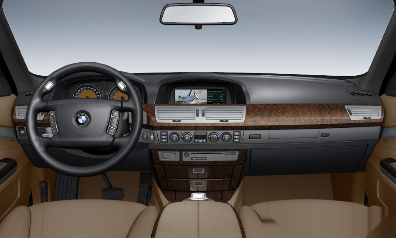 Interior of BMW 745D (E65), VIN WBAHM61020DH92766