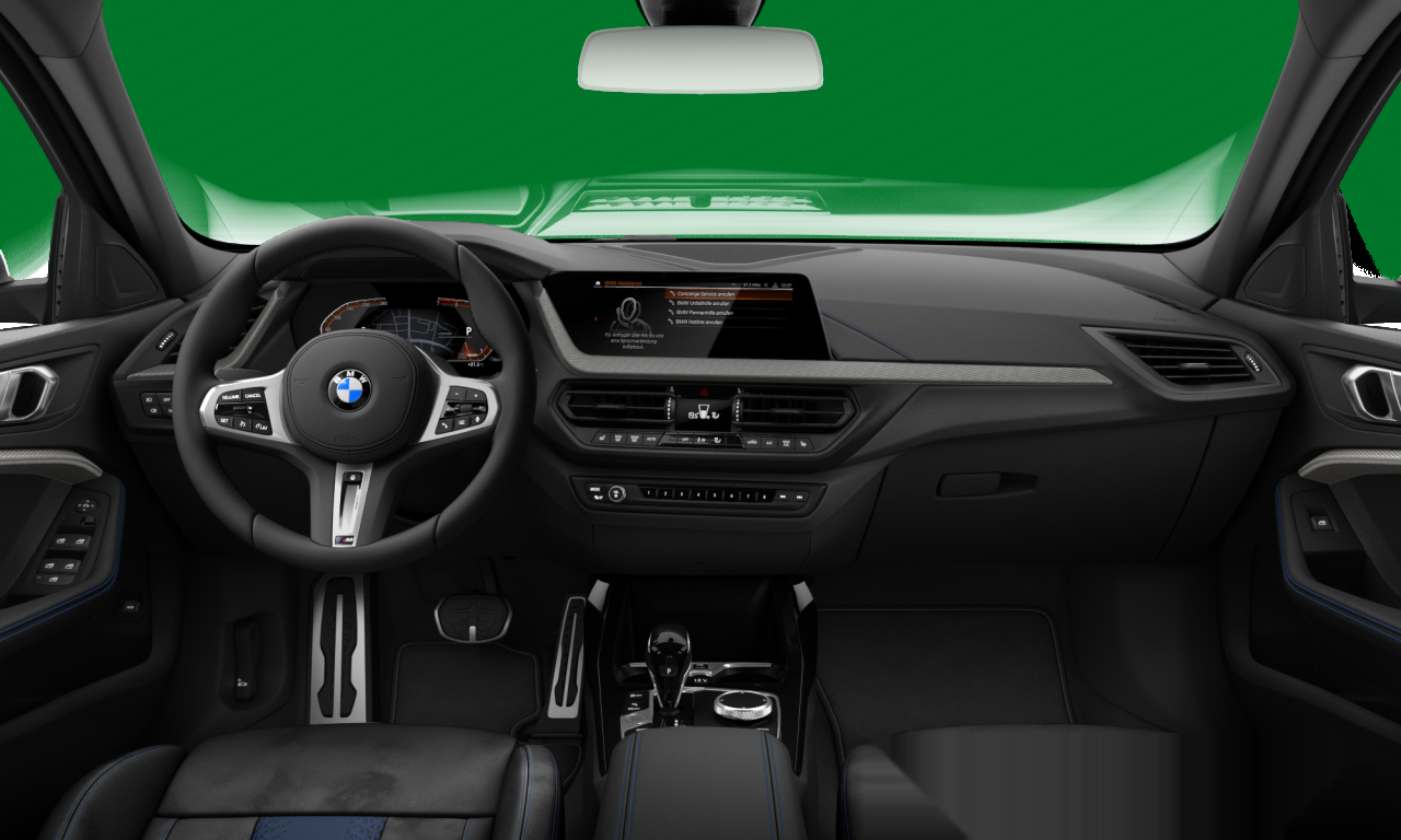 Interior of 2022 BMW 116i (F40), VIN WBA7K110207L98801