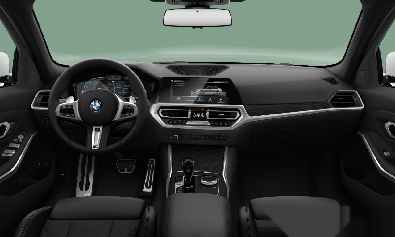 Interior of 2020 BMW 330e (G20), VIN WBA5P51040FK24928