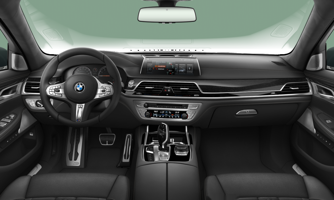 Interior of 2018 BMW M760Li xDrive (G12), VIN WBA7H61090B245552