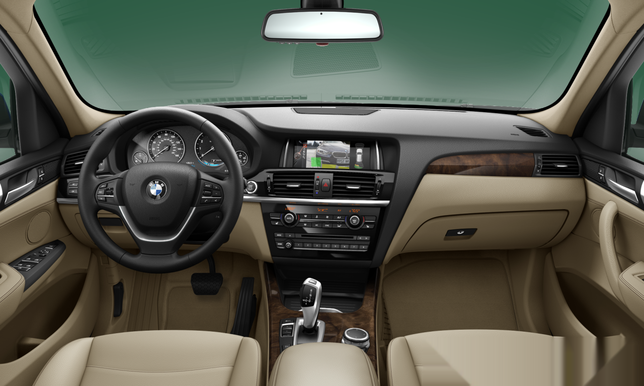 Interior of 2015 BMW X3 xDrive28i (F25), VIN 5UXWX9C53G0D69433