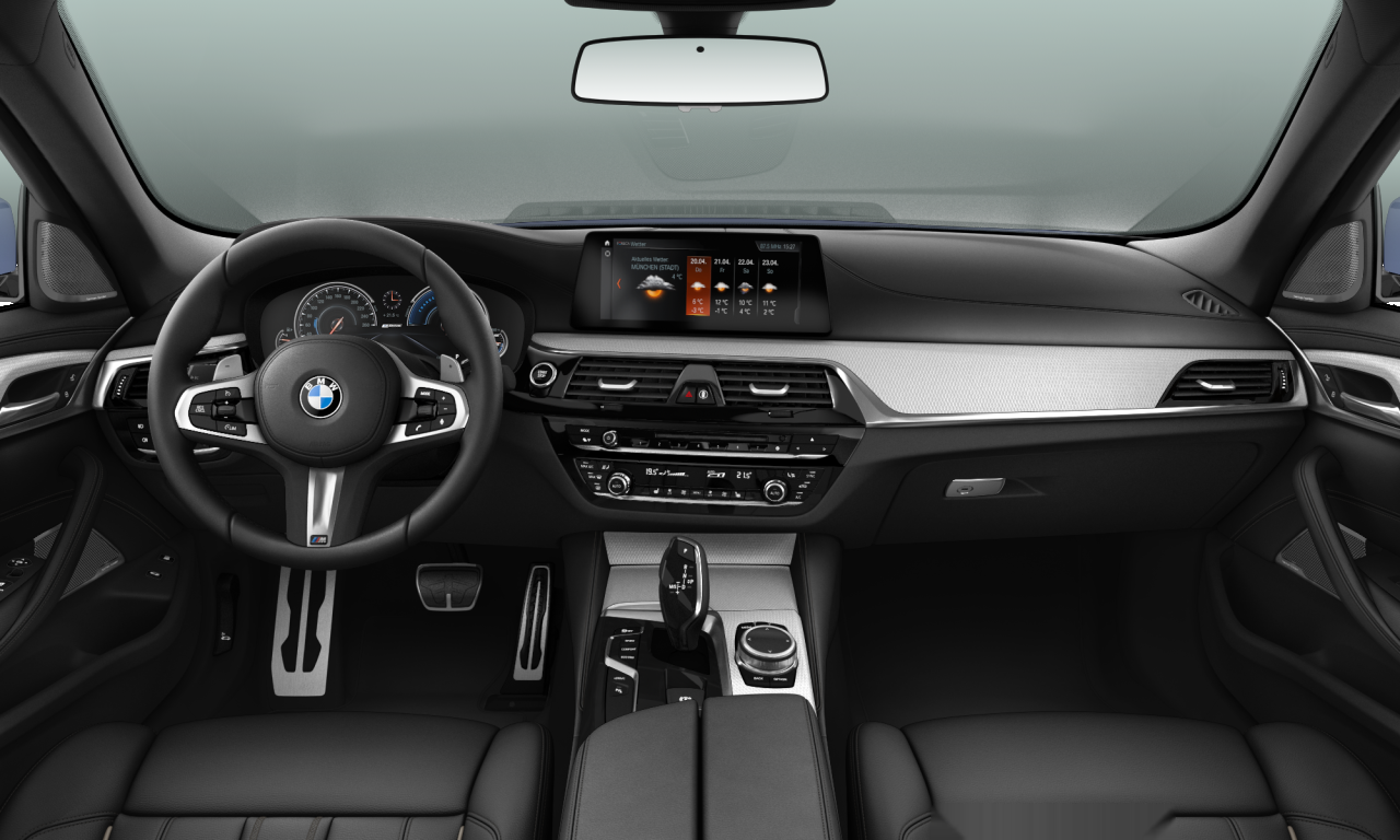 Interior of 2018 BMW 530e iPerformance (G30), VIN WBAJA92010BN73199