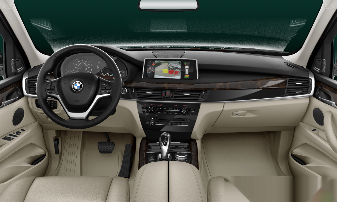 Interior of BMW X5 xDrive35i (F15), VIN 5UXKR0C59E0H21089