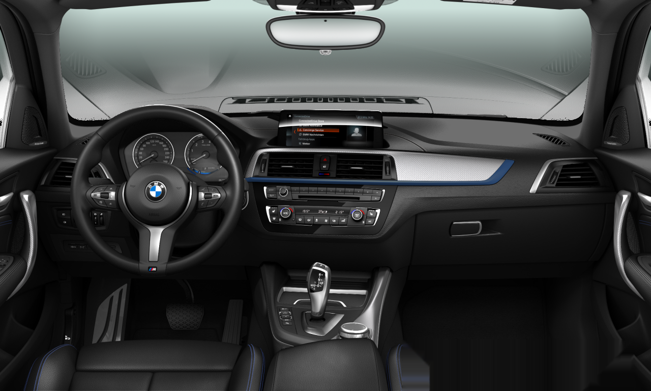 Interior of BMW 125i (F20 (MUE)), VIN WBA1S310X07D62360