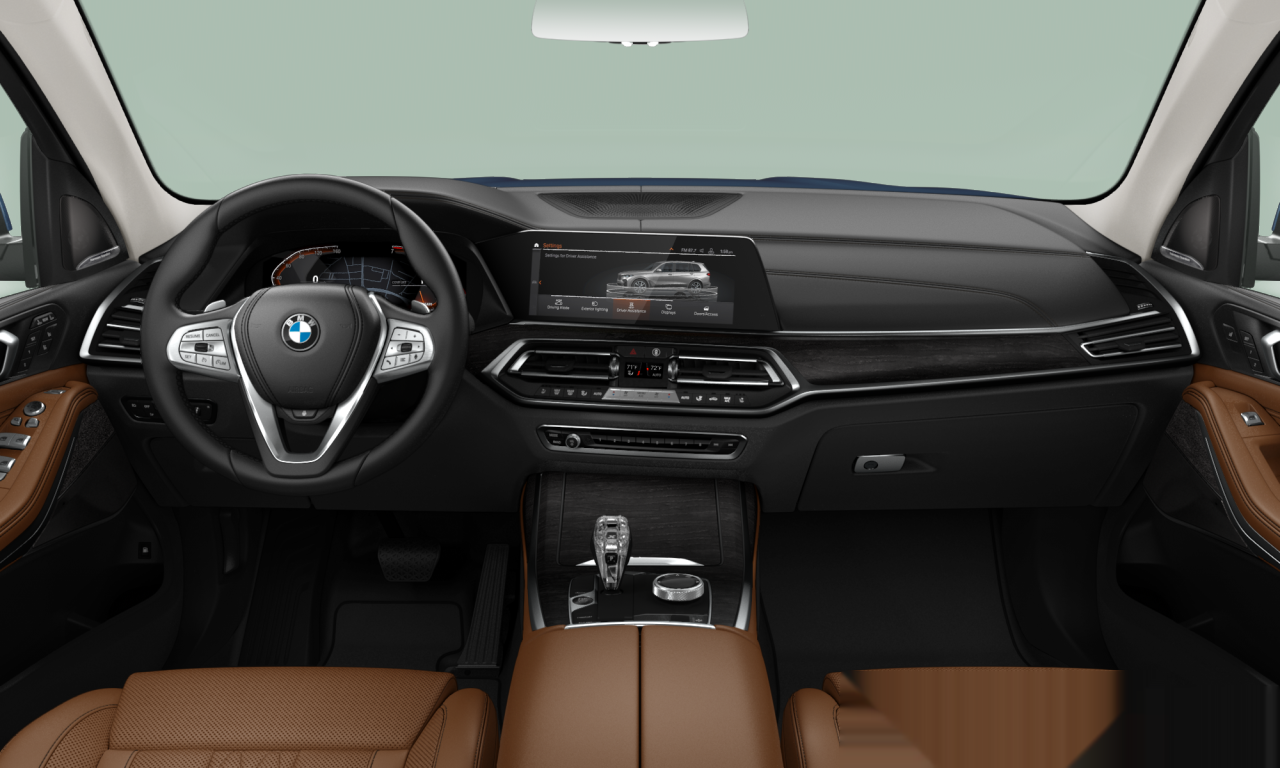 Interior of BMW X7 xDrive40i (G07), VIN 5UXCW2C09L9A00969