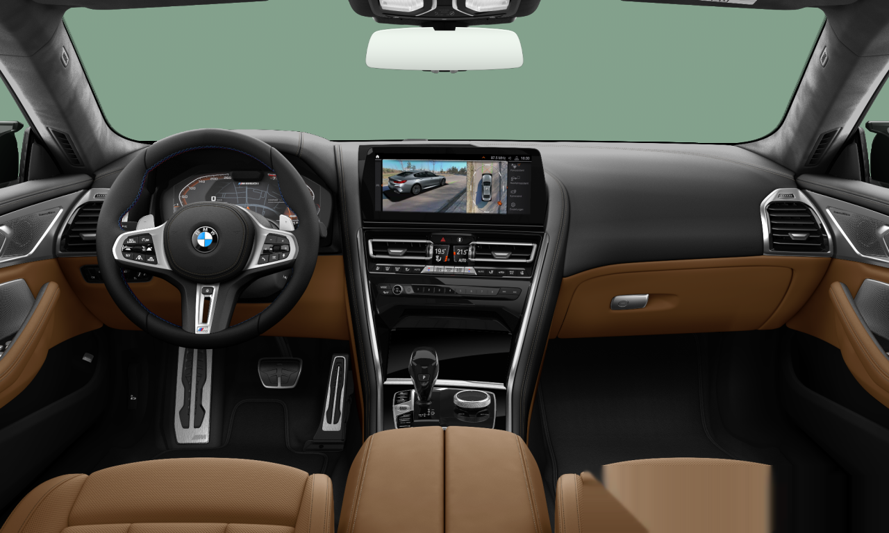 Interior of BMW M850i xDrive (G16), VIN WBAGV81020CN55671