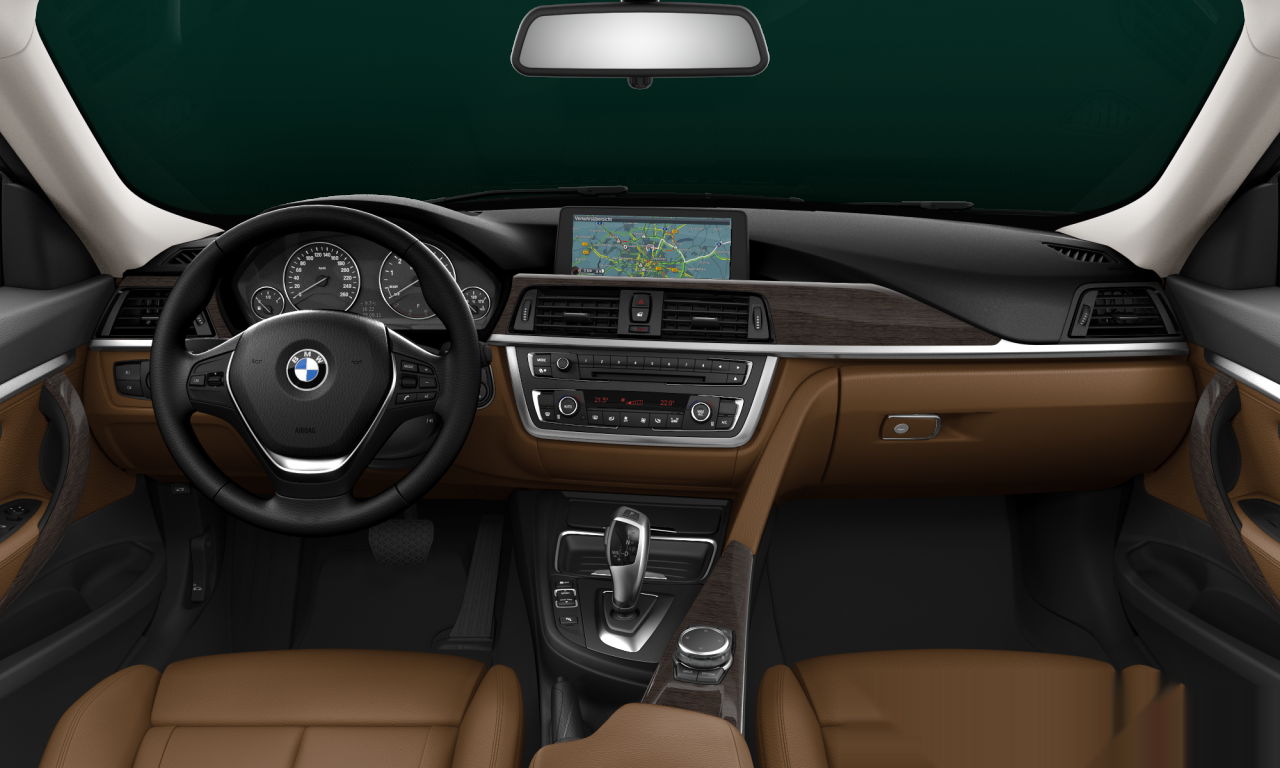 Interior of BMW 320i (F34), VIN WBA3X11000D700877