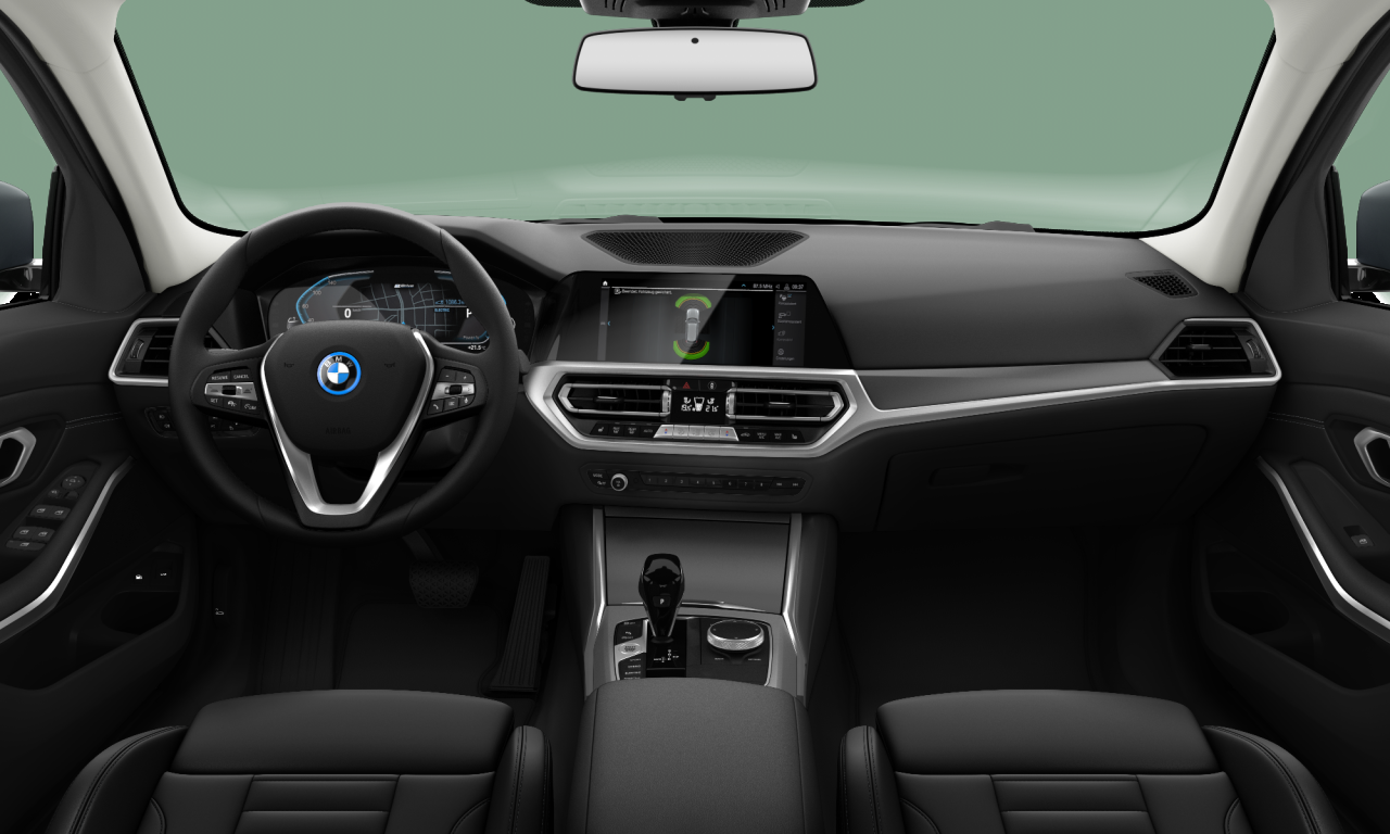 Interior of BMW 330e (G21), VIN WBA6N31060FK38683