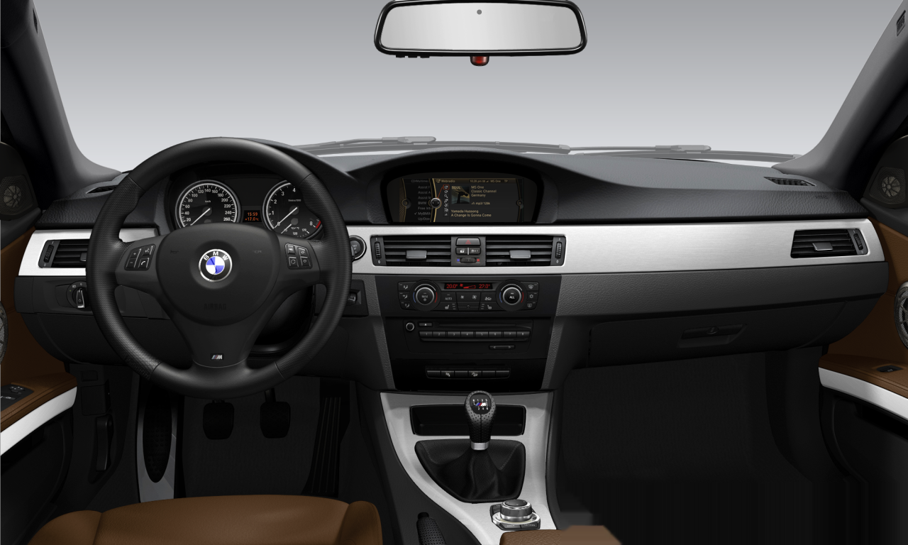 Interior of BMW 335i xDrive (E92 (MUE)), VIN WBAKF9C55BE672013
