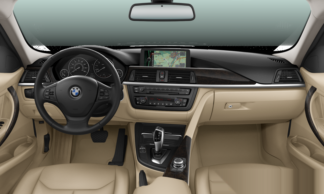 Interior of BMW 328i xDrive (F30), VIN WBA3B5C55DF590949