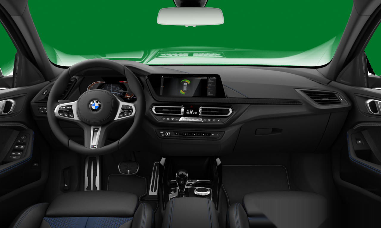 Interior of BMW 118i (F40), VIN WBA7K310X07F23719