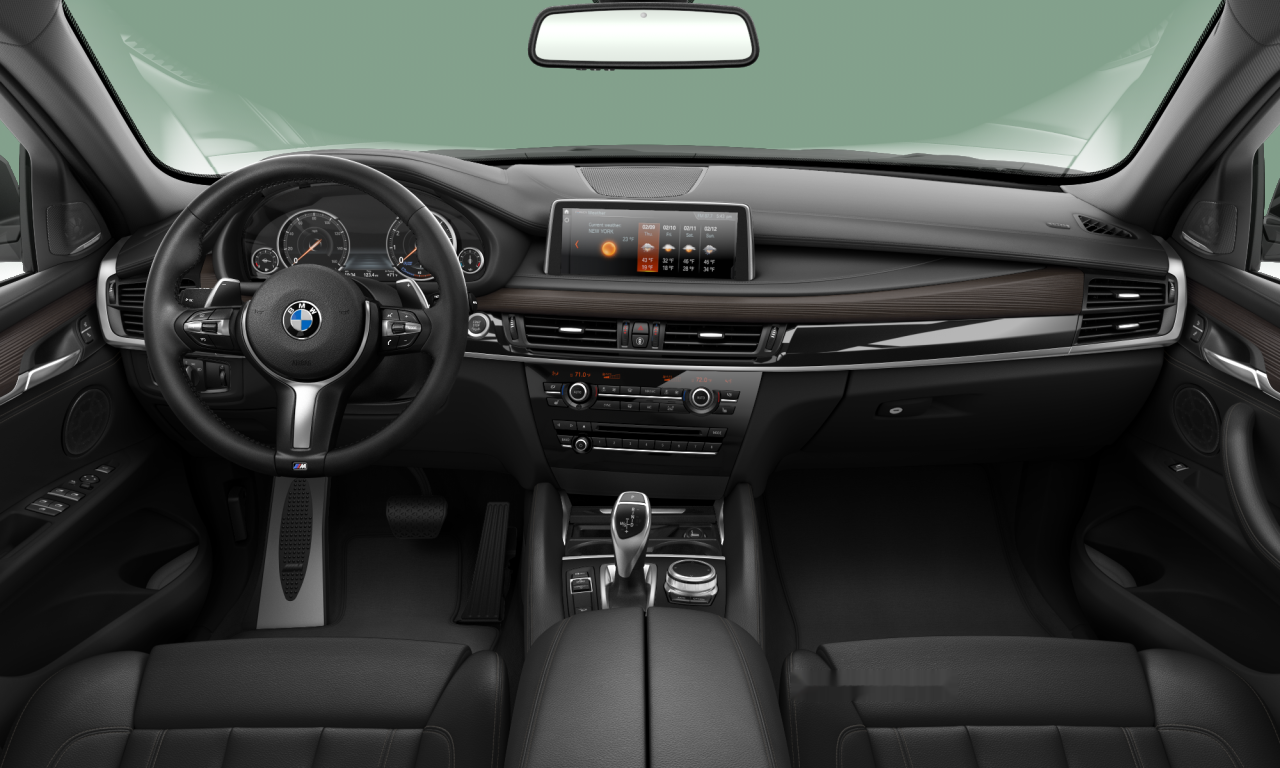 Interior of BMW X6 xDrive35i (F16), VIN 5UXKU2C58J0X48950